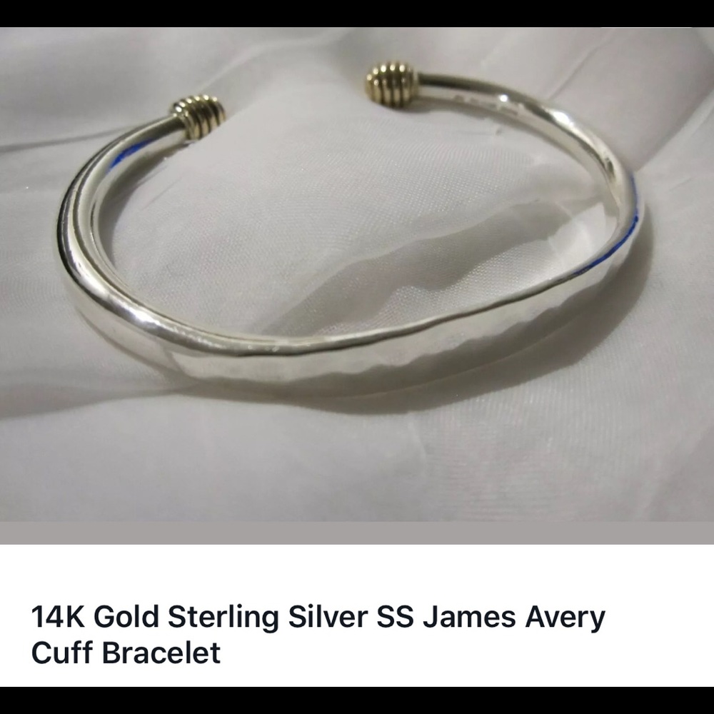 James Avery 14k Gold &.925 Bracelet Cuff 38grams!